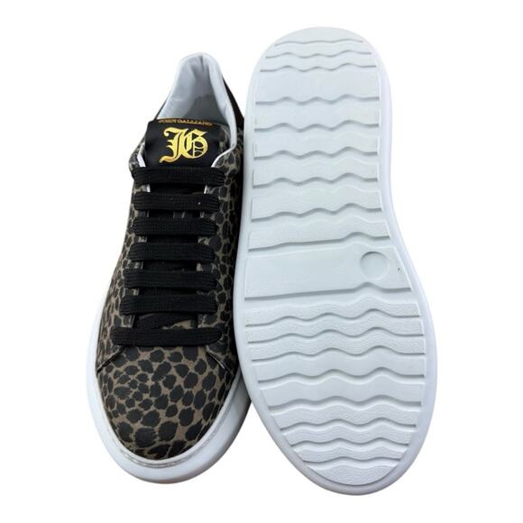 John Galliano Women’s shoes Leather-trimmed leopard sneakers casual - Picture 10 of 13